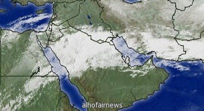 رياح سطحية مثيرة للأتربة والغبار على وسط وأجزاء من جنوب المملكة 