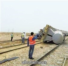 جنوح قطار بضائع في «بقيق»... ولا إصابات