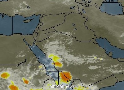 سماء غائمة إلى غائمة جزئياً على غرب ووسط وشمال المملكة 