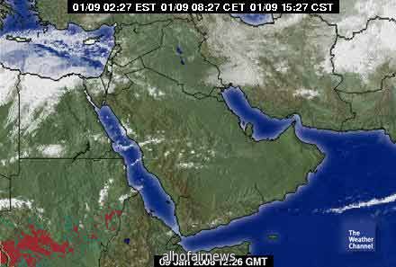 سماء غائمة جزئياً إلى غائمة مع فرصة لهطول أمطار على منطقتي الرياض والشرقية