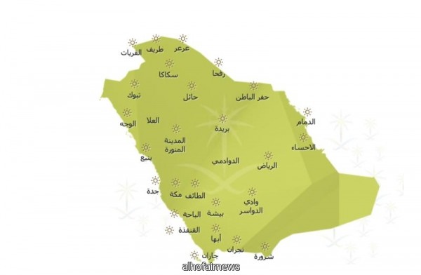 "الأرصاد" : استمرار الرياح المثيرة للأتربة على مكة والمدينة والمرتفعات الغربية