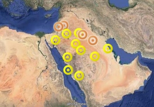 "الإنذار المبكر" يُصدر تنبيهين لمنطقتيْ مكة المكرمة والشرقية