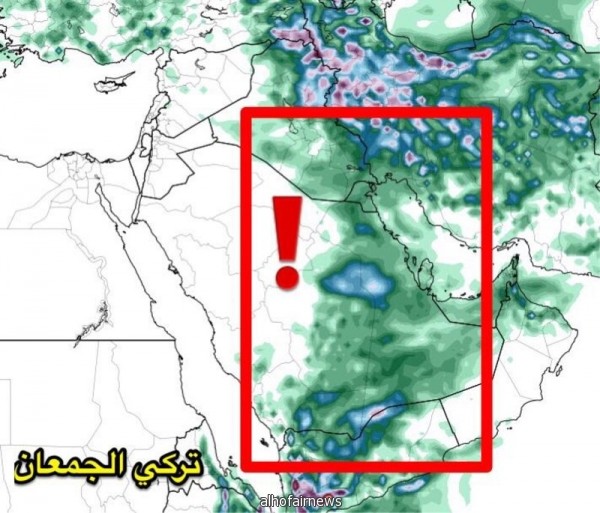 "الجمعان": حالة من عدم الاستقرار الجوي تبدأ غداَ السبت وحتى الأربعاء