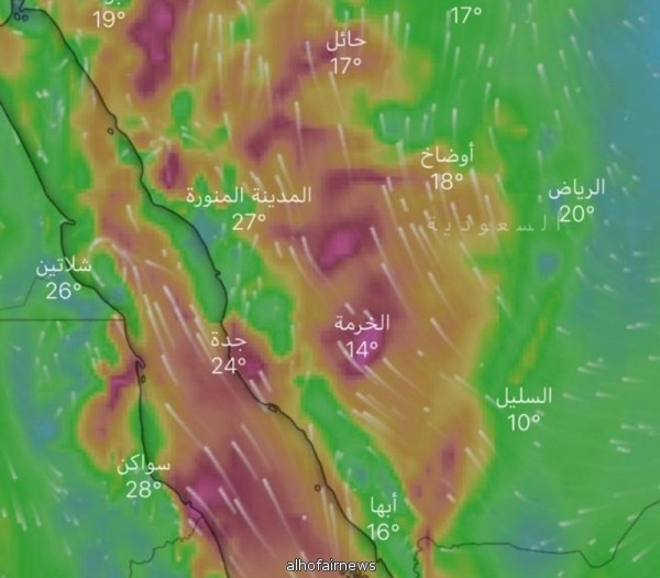 "الحربي": حالة مطرية تواعد 5 مناطق .. تشتد الجمعة والسبت