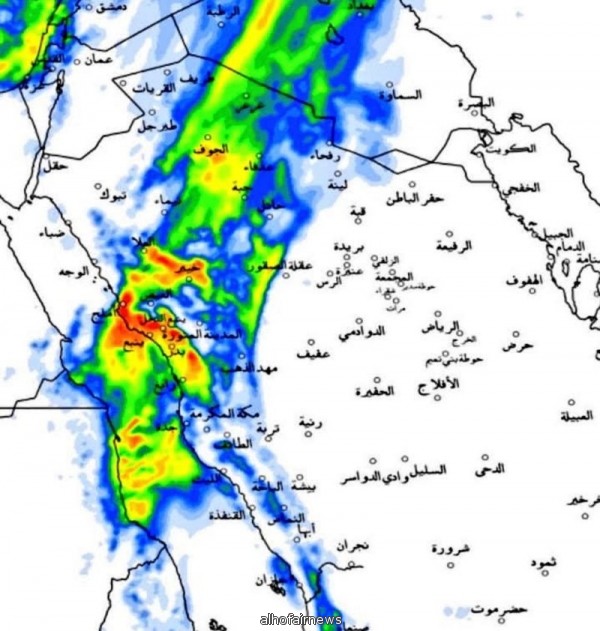 "الجهني": منخفض جوي بطريقه للمملكة محمَّلاً بالأمطار الغزيرة خلال 24 ساعة