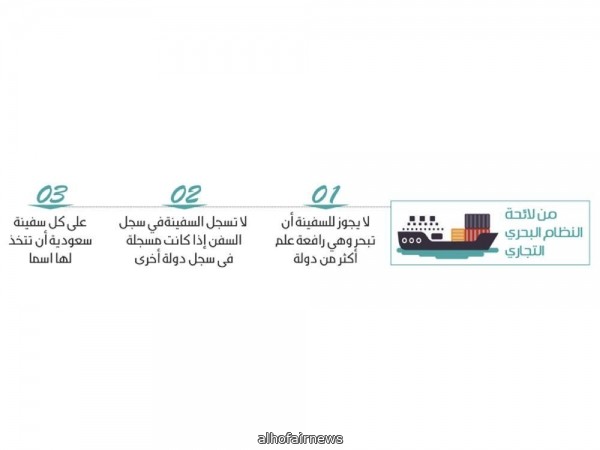 إلزام السفن السعودية برفع علم المملكة